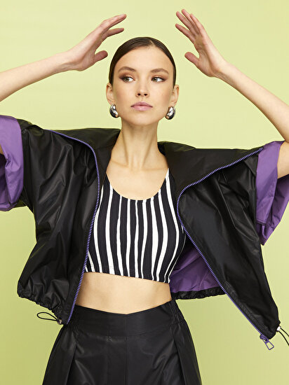 Zebra Desen Crop Top