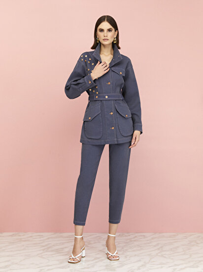 Yüksek Bel Mom Denim Pantolon