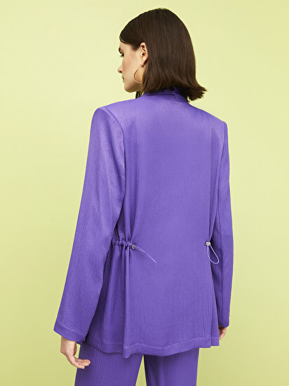 Dökümlü Kruvaze Blazer