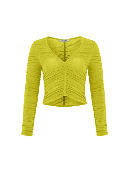 Drape Detaylı Bluz