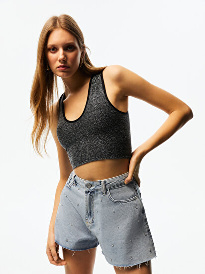 Sim Detaylı Crop Top