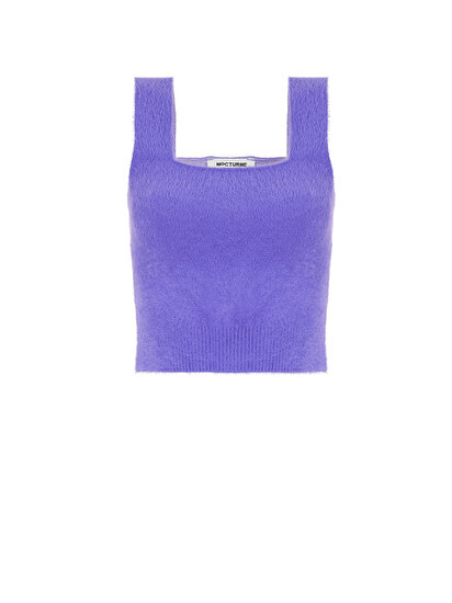Yumuşak Dokulu Triko Crop Top