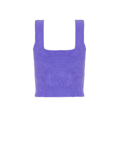 Yumuşak Dokulu Triko Crop Top