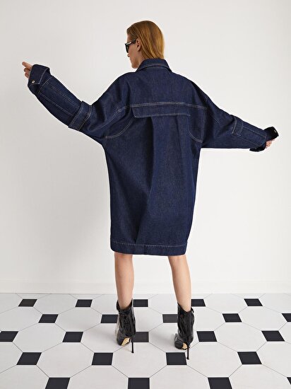 Oversize Denim Trençkot