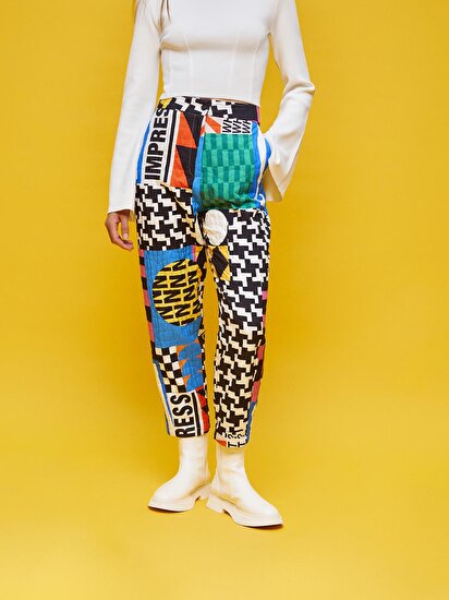 Desenli Jogging Pantolon