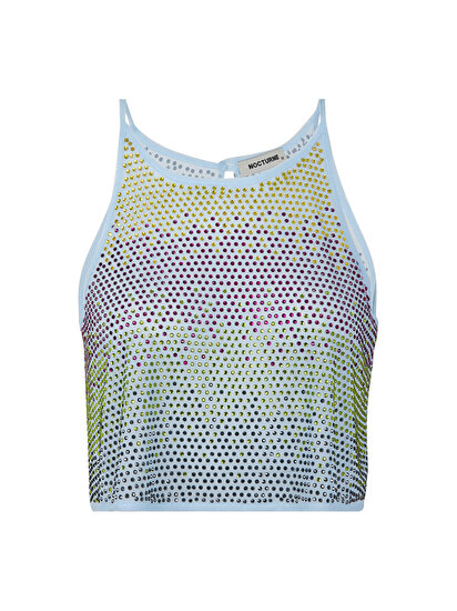 Taş Detaylı Crop Top