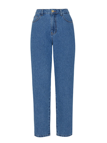 Yüksek Bel Mom Jean Pantolon