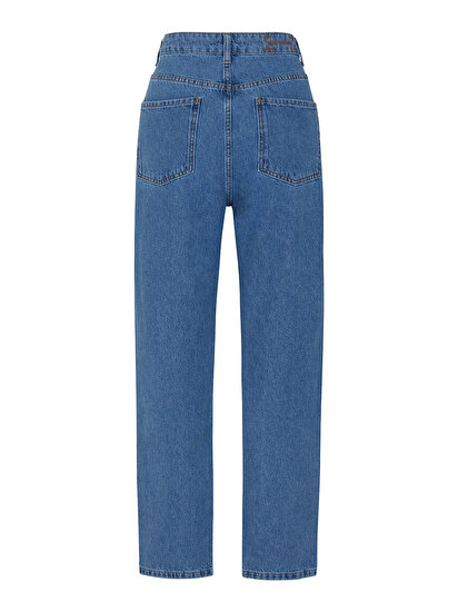 Yüksek Bel Mom Jean Pantolon