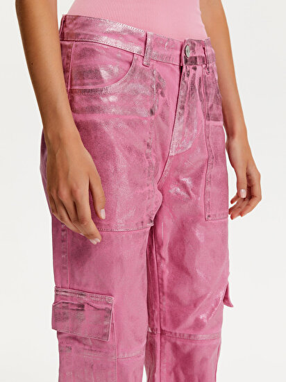 Metalik Denim Pantolon