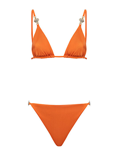 Gold Aksesuar Detaylı Bikini Takımı