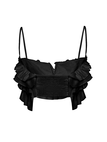 Volanlı Crop Top