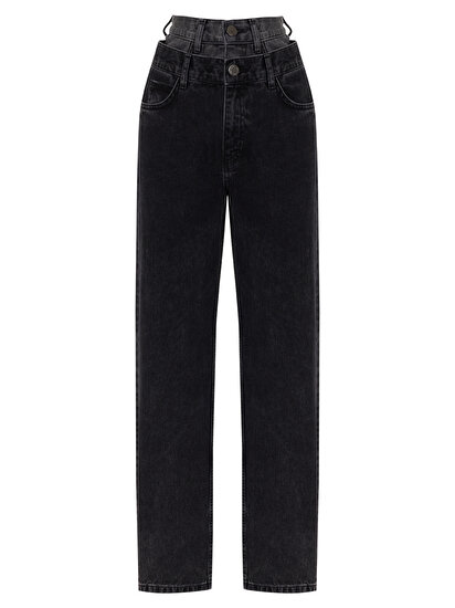 Çift Belli Jean Pantolon