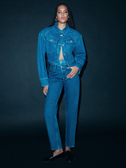 Çift Belli Jean Pantolon