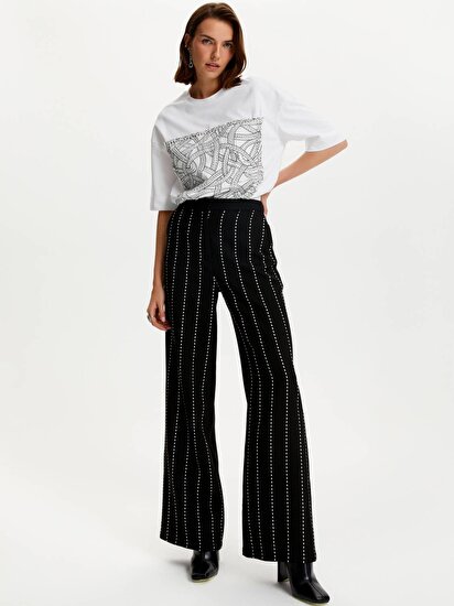 Yüksek Bel Straight Pantolon