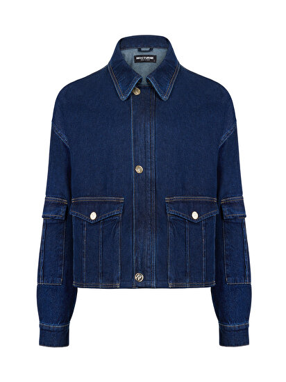 Çok Cepli Denim Ceket