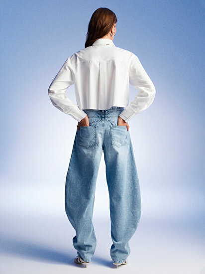 Yüksek Bel Jean Pantolon