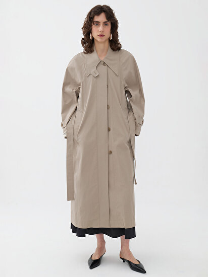 Kruvaze Oversize Trençkot