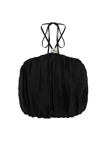Büzgü Detaylı Crop Top