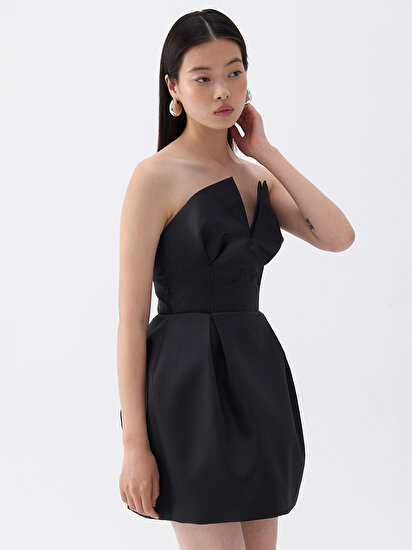 Straplez Mini Elbise