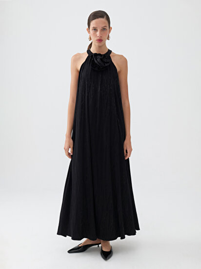 Halter Yaka Maxi Elbise