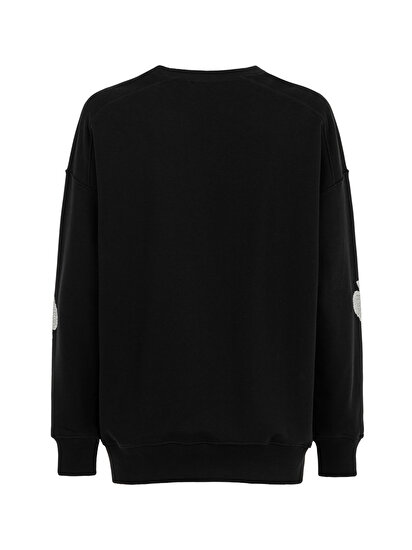 Taş Baskılı Oversize Sweatshirt