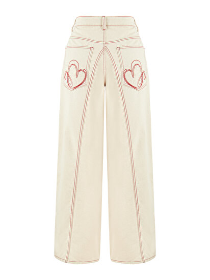 Wide Leg Jean Pantolon