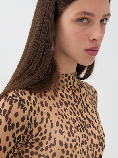Leopar Desenli Body