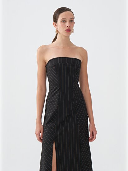 Straplez Maxi Elbise