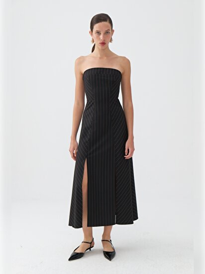Straplez Maxi Elbise