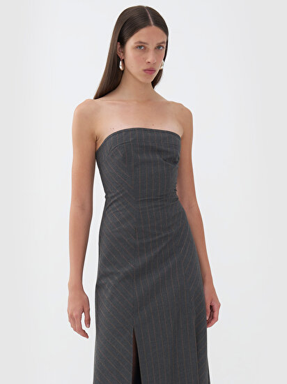 Straplez Maxi Elbise