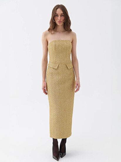 Straplez Maxi Elbise