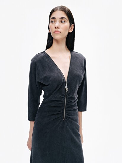 Drape Detaylı Elbise