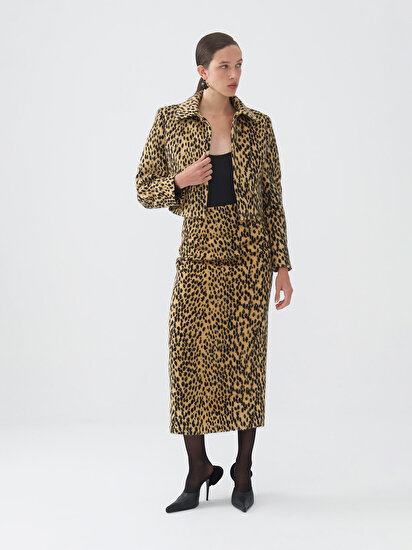 Leopar Desenli Ceket