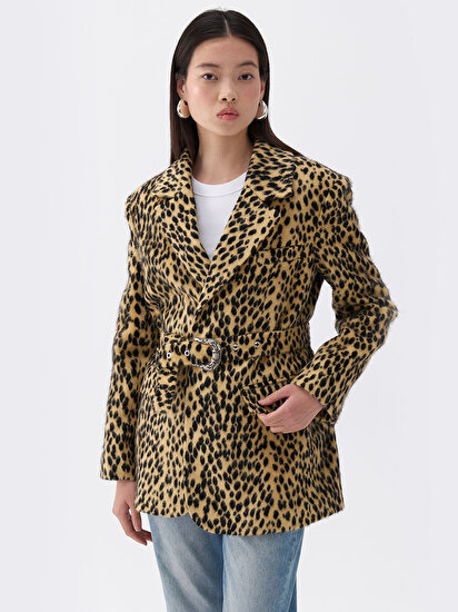 Leopar Desenli Ceket
