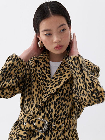 Leopar Desenli Ceket