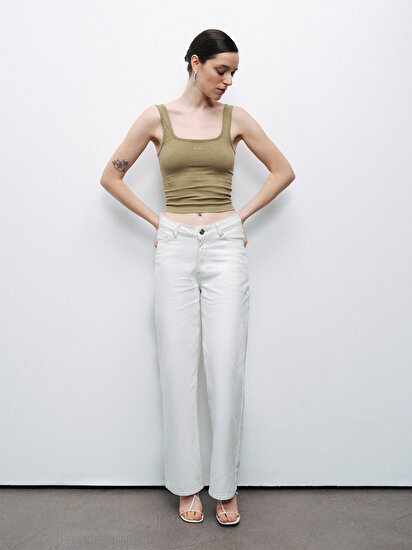 Baskı Detaylı Crop Top