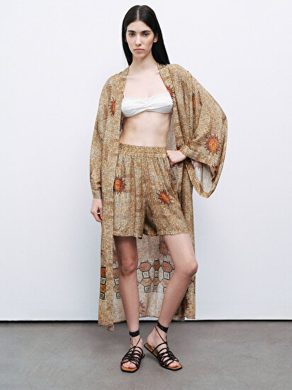 Mozaik Desenli Kimono