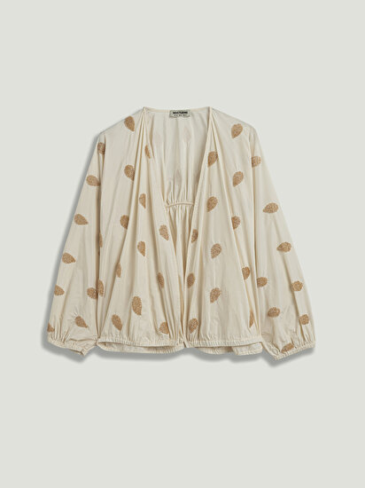 Boncuk Brodeli Kimono