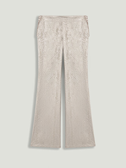 Yandan Bağlamalı Düşük Bel Pantolon