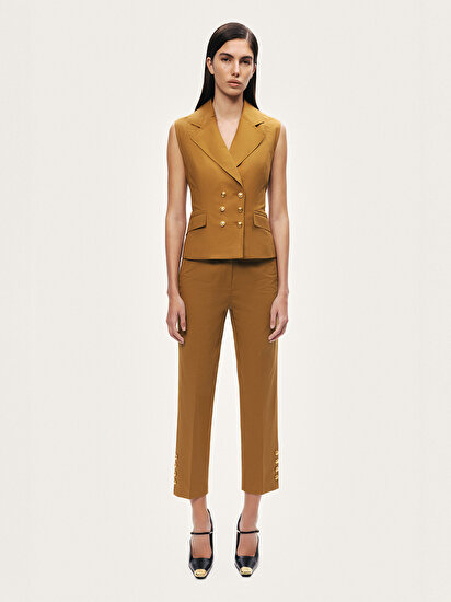 Gold Aksesuarlı Pantolon