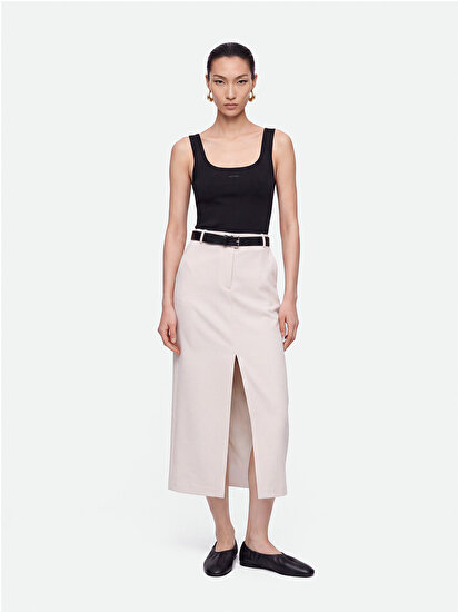 Bisiklet Yaka Crop Top