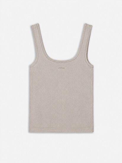 Bisiklet Yaka Crop Top