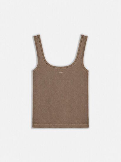 Bisiklet Yaka Crop Top
