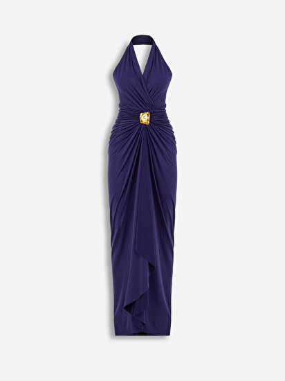 Halter Yaka Maxi Elbise