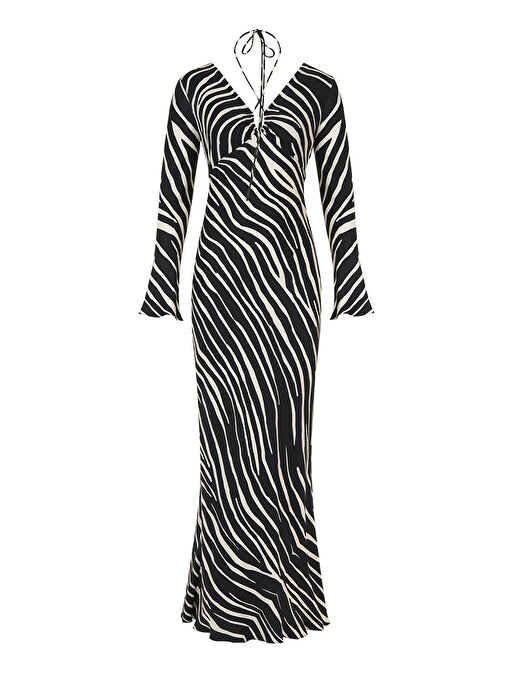 Nocturne Zebra Desen Elbise
