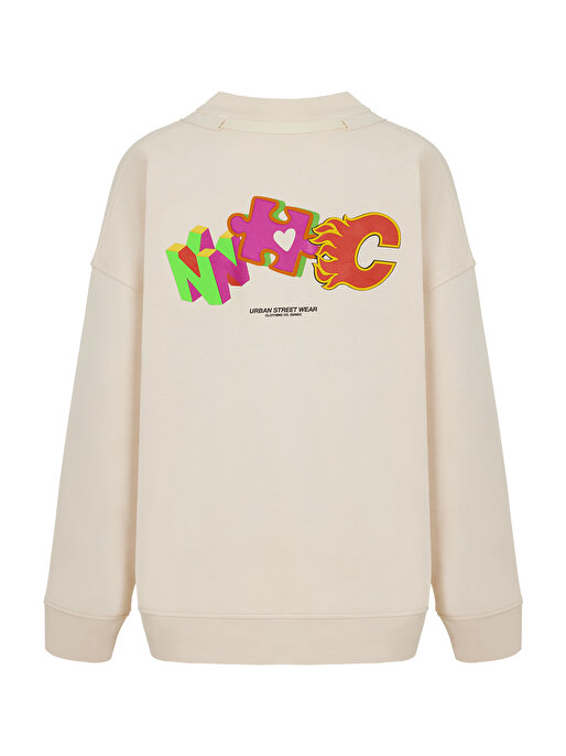 Nocturne Oversize Renkli Bağcıklı Sweatshirt