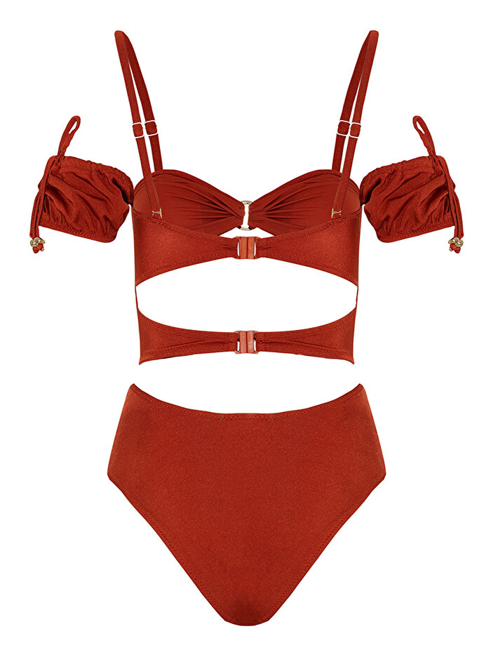 Nocturne Büzgü Detaylı Mayo