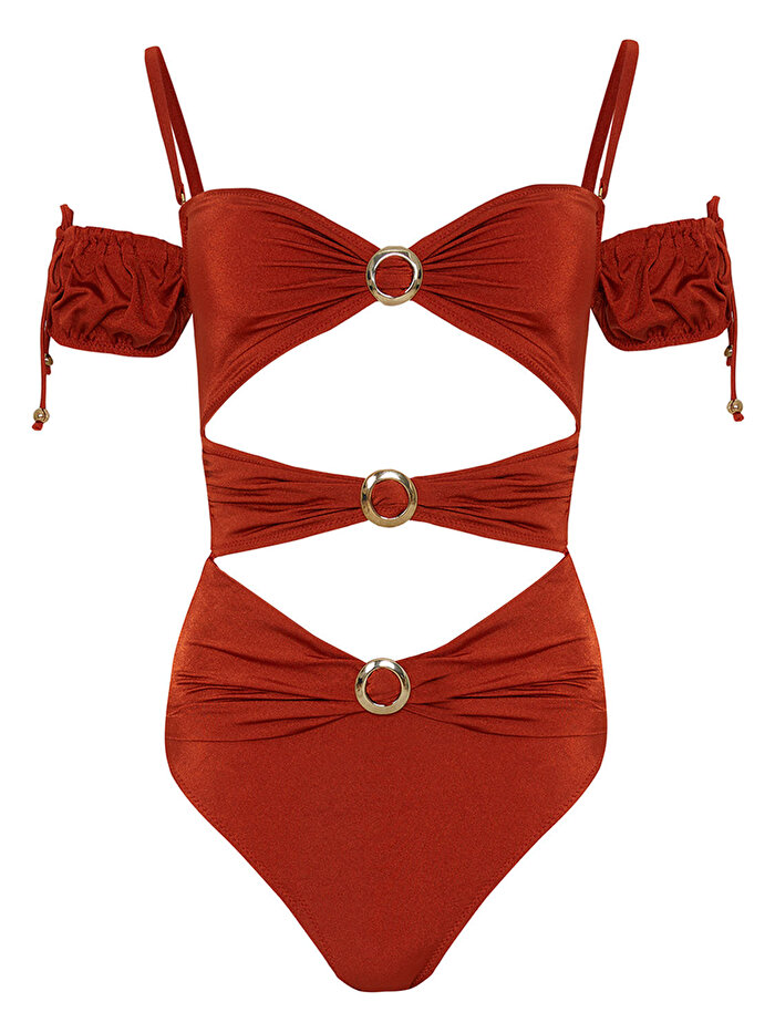 Nocturne Büzgü Detaylı Mayo