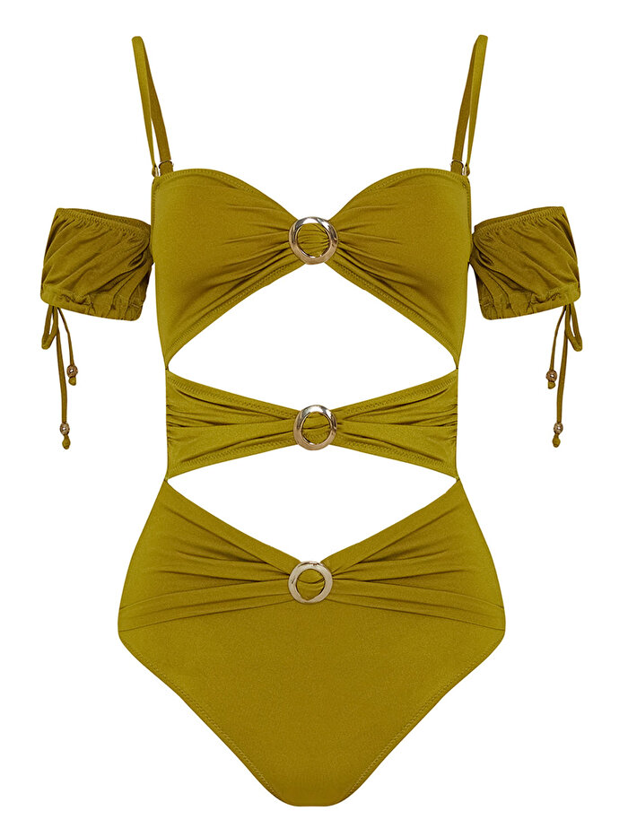 Nocturne Büzgü Detaylı Mayo