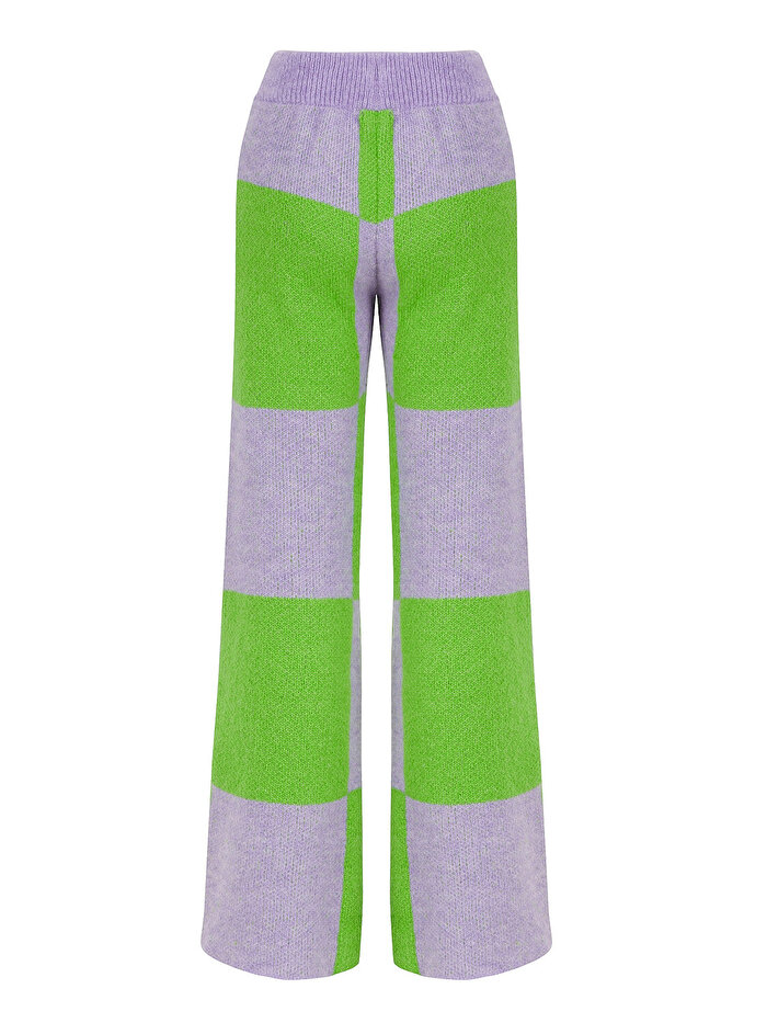 Nocturne Desenli Geniş Paça Pantolon